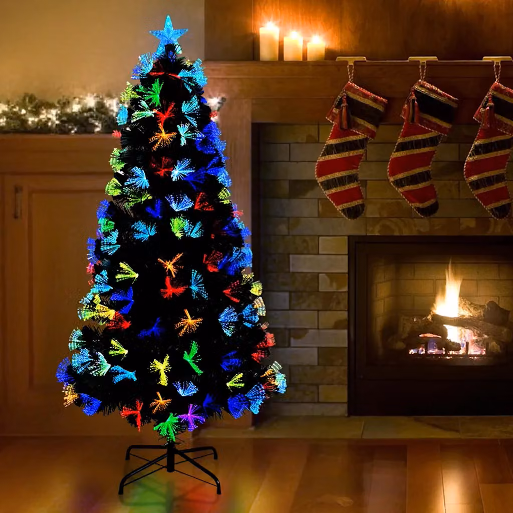 Albero di Natale artificiale verde vidaXL in PVC e metallo, Altezza: 120 cm