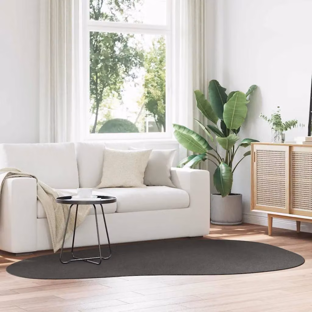 Tappeto moderno vidaXL HUARTE Antracite in poliestere, L 160 x P 230 cm