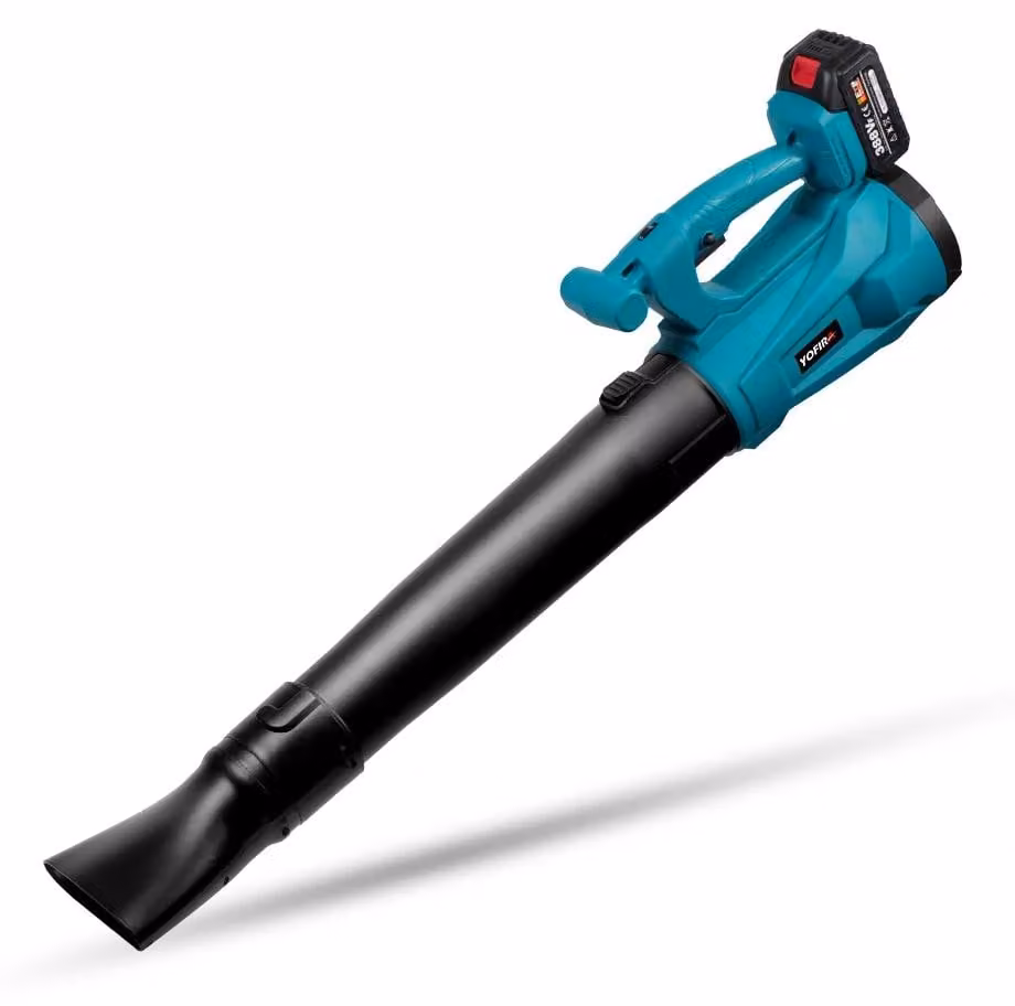 Soffiatore elettrico a batteria - Modello X11 - Potenza: 2000W - Voltaggio: 18V - 6 velocità - Alta pressione - Con 2 batterie - Adatto per foglie, polvere e neve