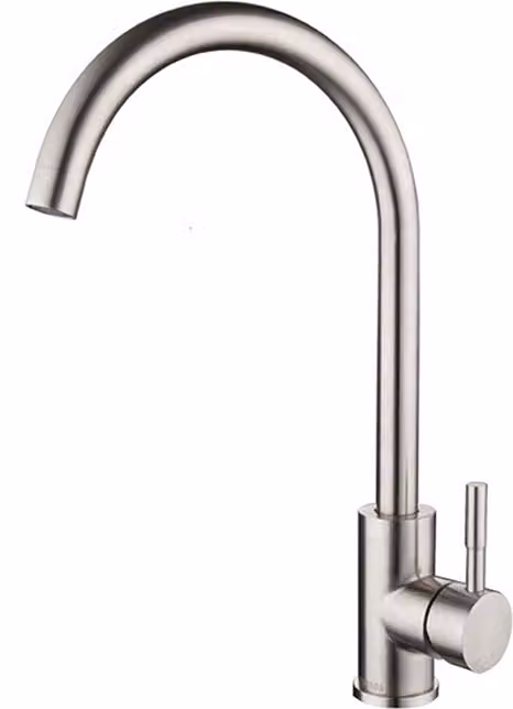 INF Miscelatore cucina in acciaio inox, rubinetto acqua calda e fredda con tubo da 60 cm