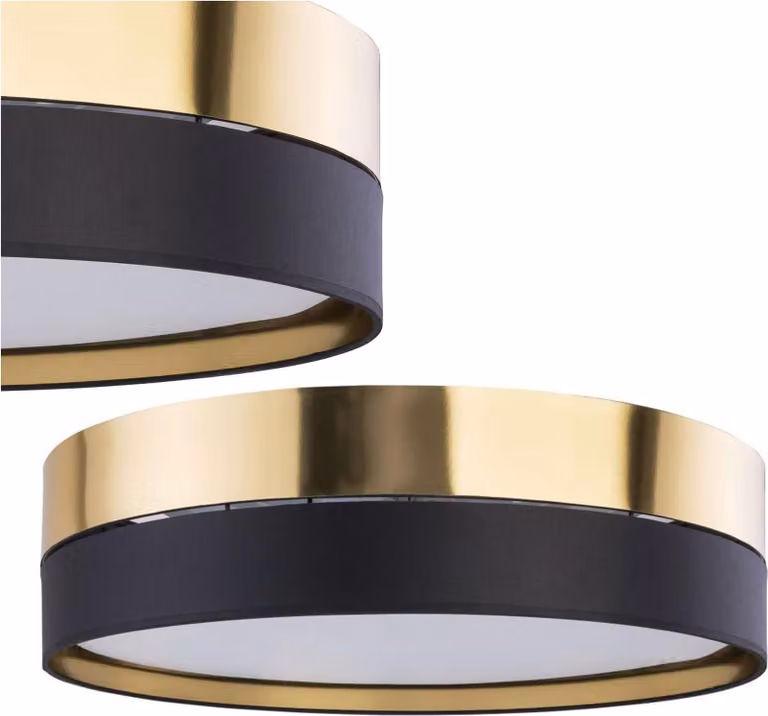 Plafone rotondo HILTON bianco-nero-oro 4xE27x15W in metallo, dimensioni: 16,5x60x60 cm, IP20, TK-Lighting