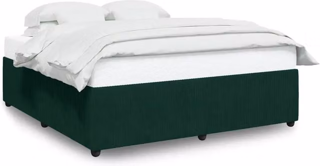 Letto matrimoniale | Letto per adulti | Giroletto senza Materasso Verde Scuro 180x200 cm in Velluto
