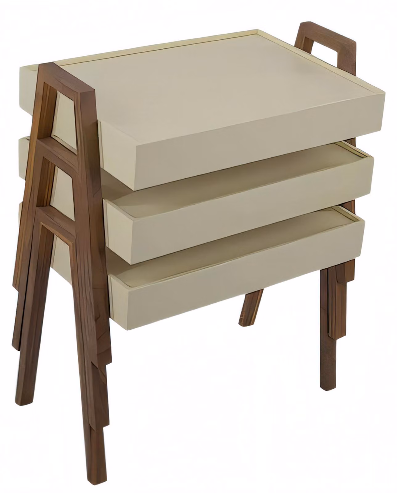 Couchtisch-Set aus Holz in Beige modern und stilvoll