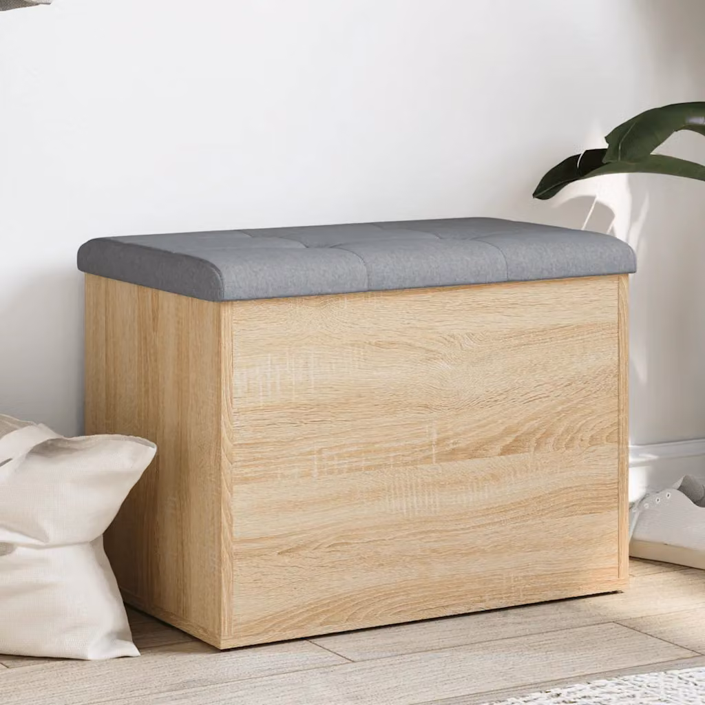 vidaXL Panca Contenitore Porta Scarpe Moderna in MDF, Colore Grigio, Marrone o Beige, L 62 x P 42 x H 45 cm