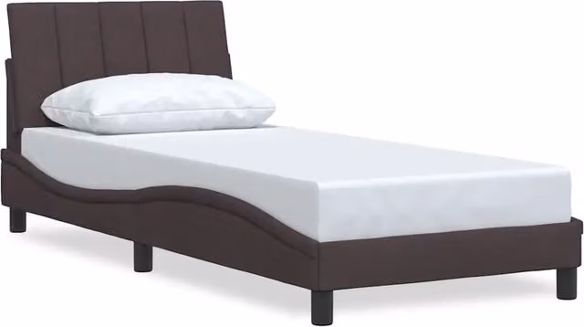 Letto singolo Hanko DESIGN IN marrone scuro in tessuto L: 90 cm, P: 200 cm, H: 95 cm