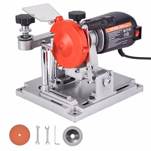 VEVOR Affilatrice per Lame Circolari Potente 140 W e 5700 RPM, Affilatrice per Dischi da Seghe Circolari Mole in Ceramica e Diamante da 10 cm, Adatta per Lame Circolari con Diametro da 9 cm a 40 cm