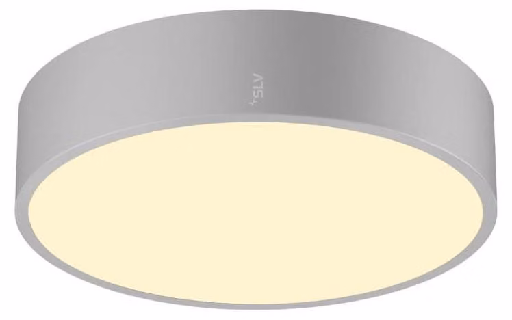SLV 1007318 MEDO 30, plafoniera LED a parete/soffitto, rotonda 2700/3000/4000K, 12W, bordo di uscita, 110°, grigio