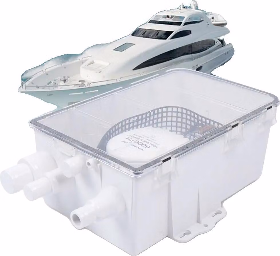 Pompa per acqua sporca per doccia, involucro in ABS resistente, portata 600 GPH, alimentazione a 12 V, prevalenza massima di 2,5 metri, galleggiante automatico