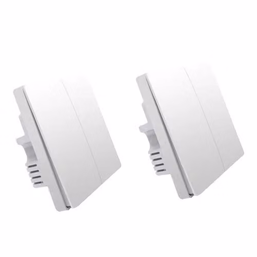 Interruttore smart home Aqara, con connettività Zigbee, compatibile con Apple HomeKit, 2 interruttori con 2 pulsanti (neutro)