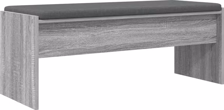 Panca per ingresso con cuscino Grigio Sonoma 103 x 38 x 40 cm