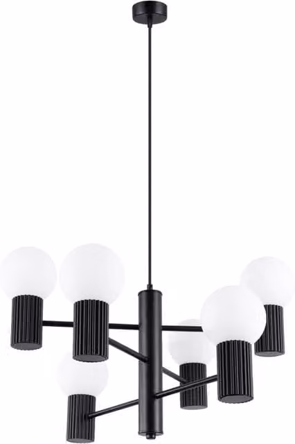 Lampadario HALO 6 nero