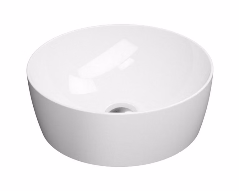 Sapho GSI Sand - Lavabo da appoggio, diametro 400 mm, ExtraGlaze, bianco 903911
