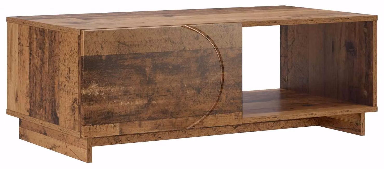 Tavolino da caffè in legno massello, dimensioni 95 x 50,5 x 35 cm, realizzato in legno composito