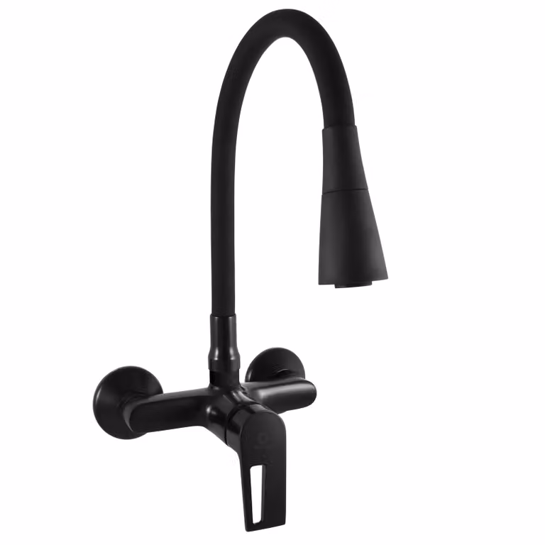 RAV Slezák Slezák Rav Colorado CO202/13CMAT Miscelatore per lavello con braccio flessibile nero opaco Colore: nero opaco, Dimensioni: 100 mm