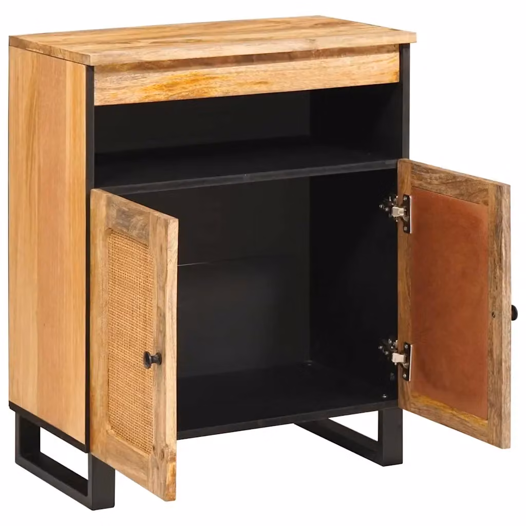Credenza Buffet Marrone in Legno di Mango Massello vidaXL L: 60 cm, P: 33,5 cm, H: 75 cm – 2
