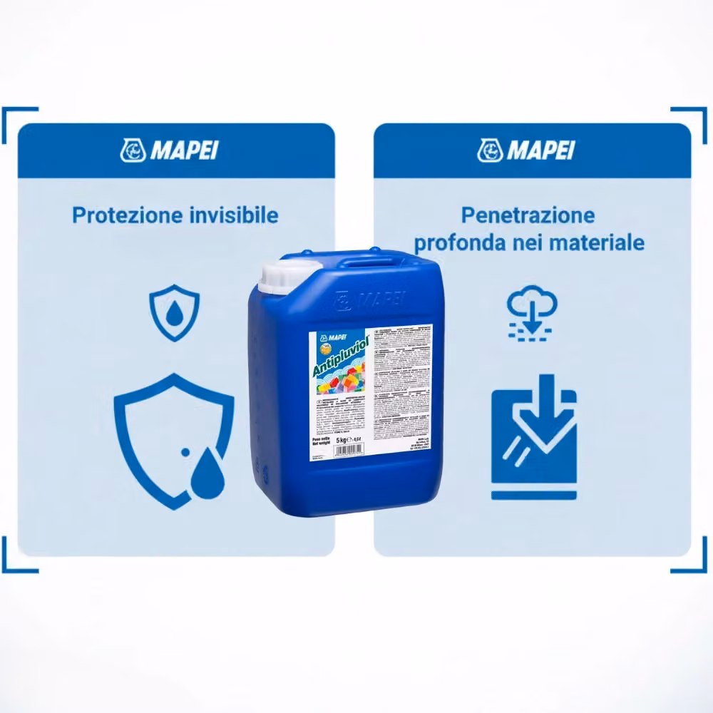 Impregnante idrorepellente Mapei Deep per edifici storici e muratura, base acqua, trasparente, confezione da 32 pezzi – 2