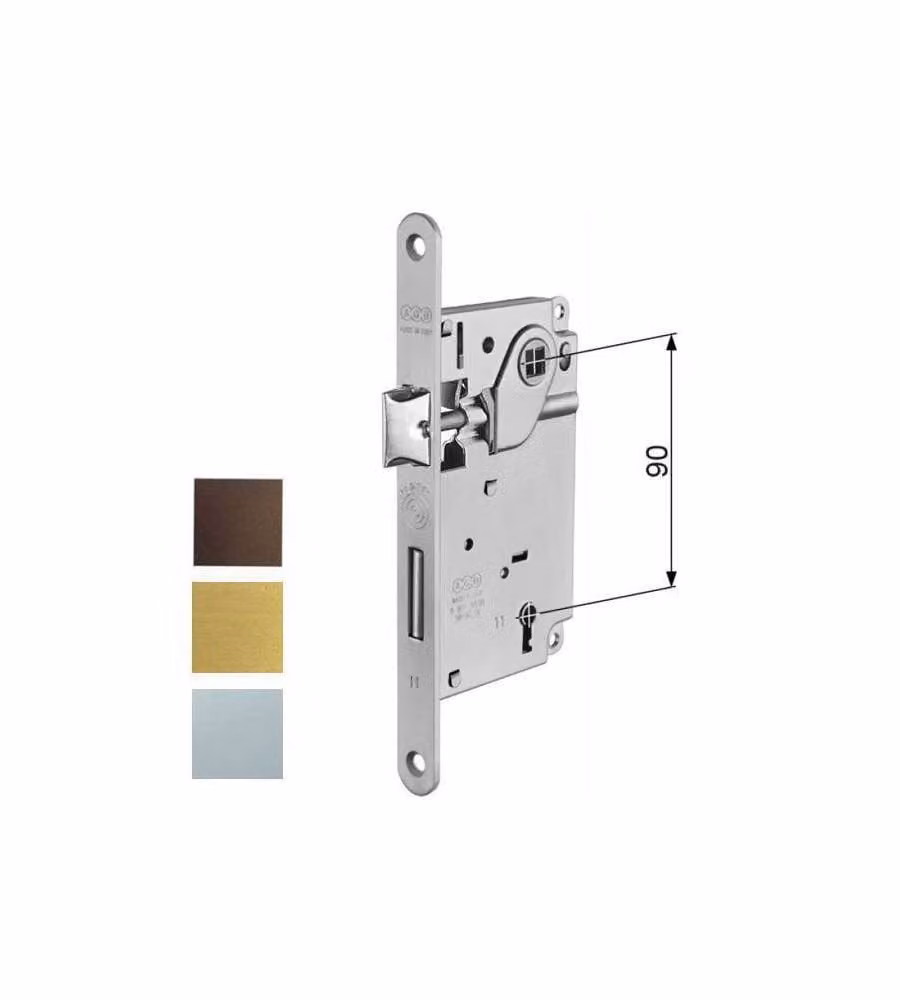 Serratura Inf.Legno Centro E50 Ottonata 1001 Agb