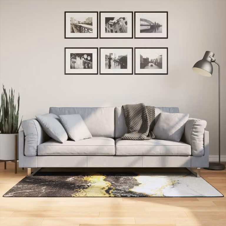 Tappeto lavabile vidaXL multicolore con design astratto moderno in poliestere, L 150 x P 80 cm
