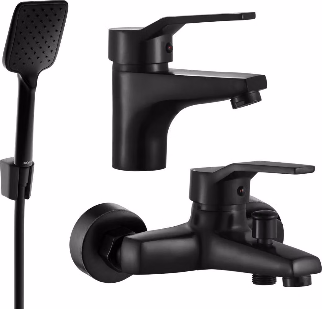 Mexen Caro R62 set da bagno, nero - 746603R62-70