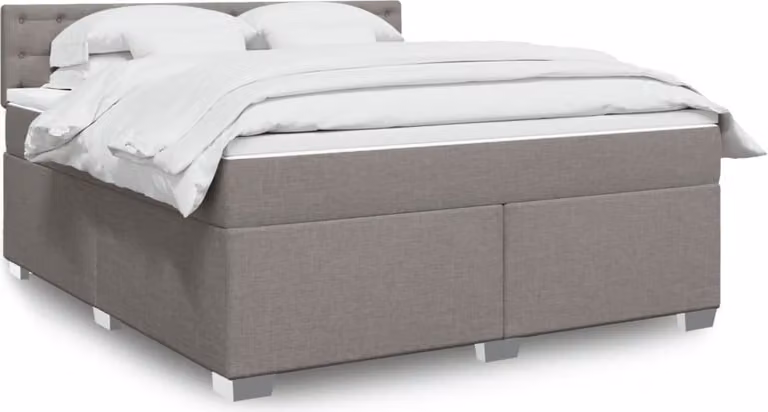 Maison Exclusive - Letto boxspring con materasso Taupe 180x200 cm Tessuto