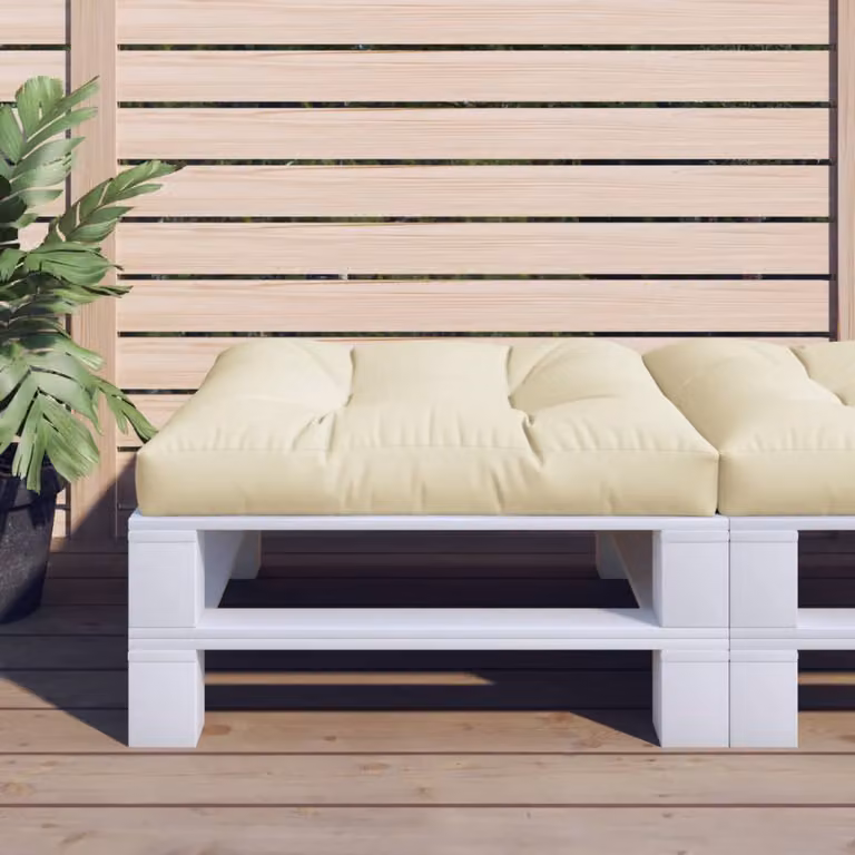 Cuscino per Pallet vidaXL Beige in Poliestere, L 70 cm x P 70 cm x H 12 cm