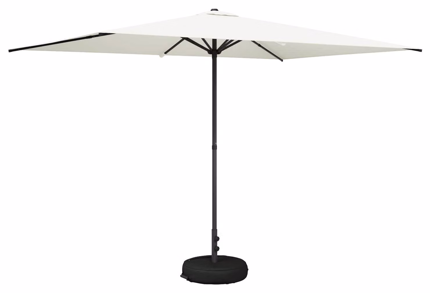 Ombrello da giardino 200 x 300 cm Poliestere Rettangolare Crema
