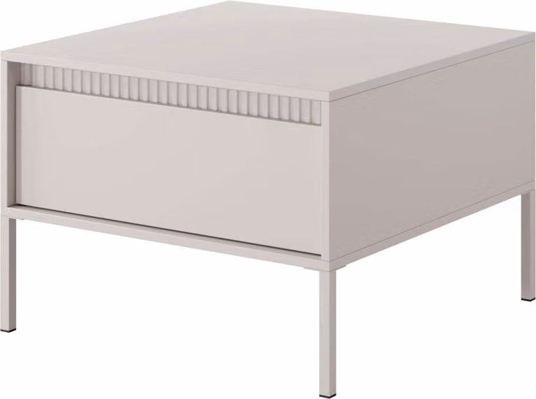 Tavolino FURNLUX Sensation White 68cm / Colore principale: Beige / Dimensioni: 68 x 48 x 68 cm