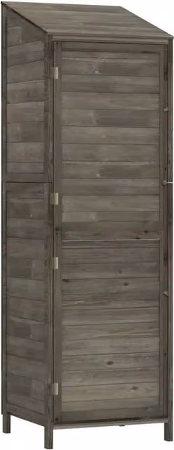 Casetta da giardino in legno massello di abete color antracite L/P/H: 55 x 52 x 174,5 cm