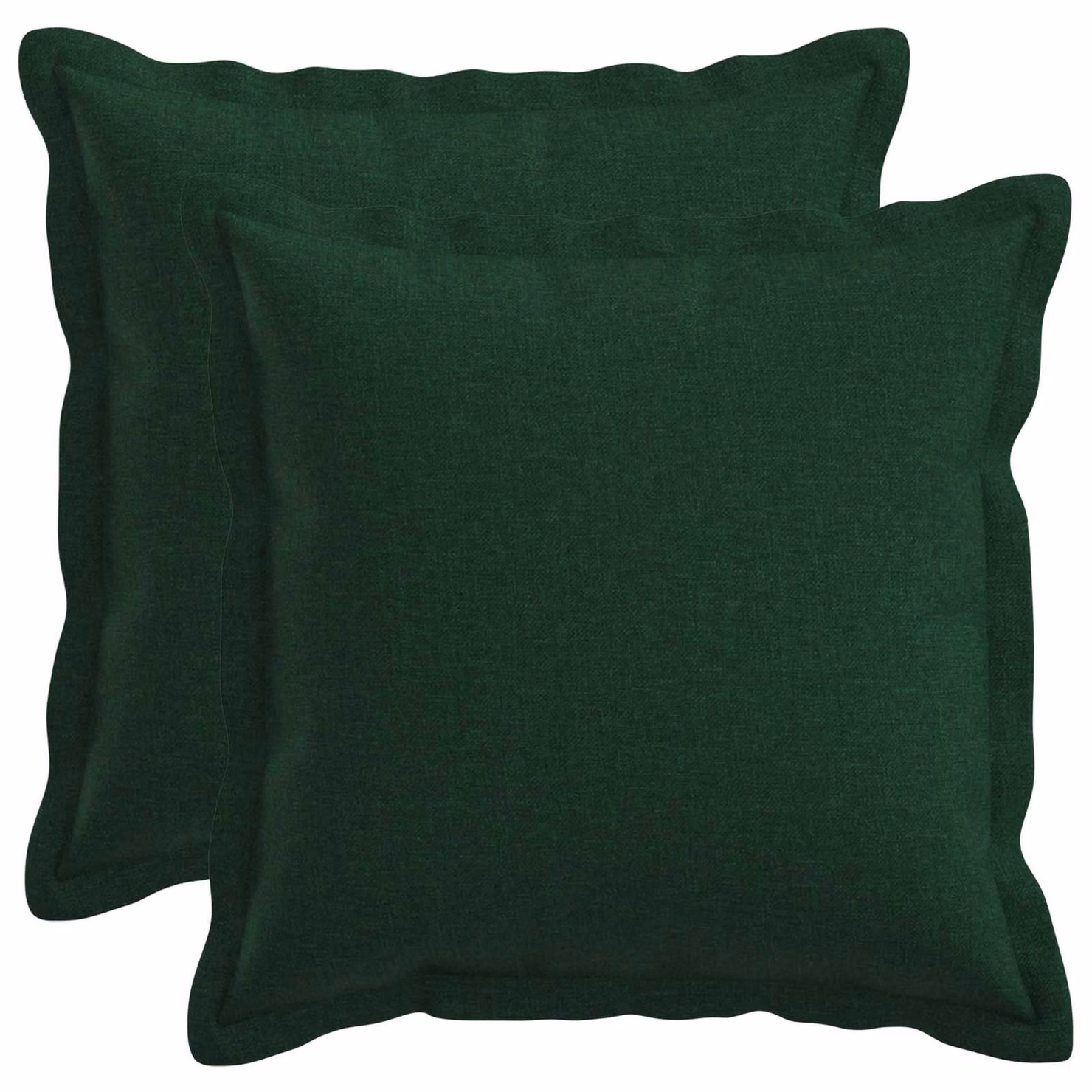 Set di 2 federe vidaXL HOUTEN verdi scuro, forma quadrata, 35 x 35 cm