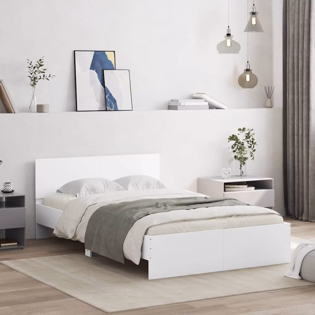 Giroletto con Testiera vidaXL Bianco L/P/H: 120 x 200 x 70 cm – 1
