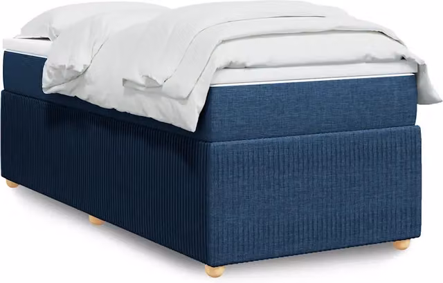 Letto con Giroletto a Molle e Materasso vidaXL Blu e Bianco L 80 cm x P 200 cm – 1