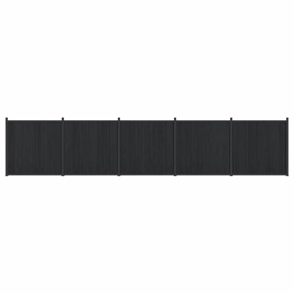 Set di 5 pannelli per recinzione vidaXL in WPC e alluminio nero, L: 880 cm, H: 186,5 cm – 2