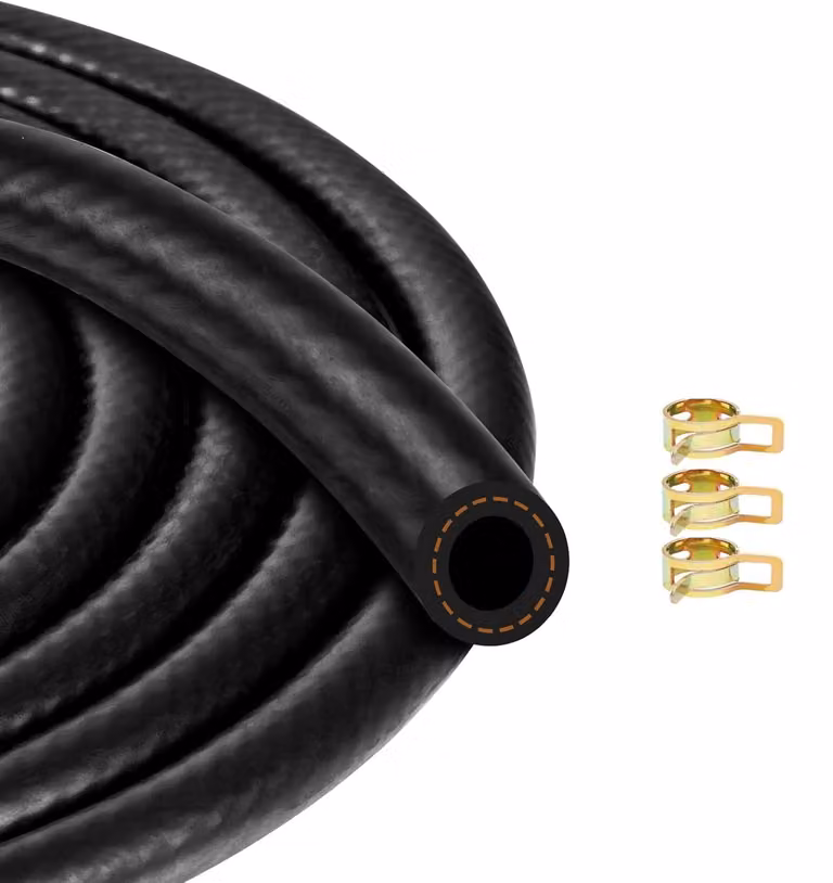 Tubo flessibile di 10 mm x 1 metro, completo di fascette stringitubo