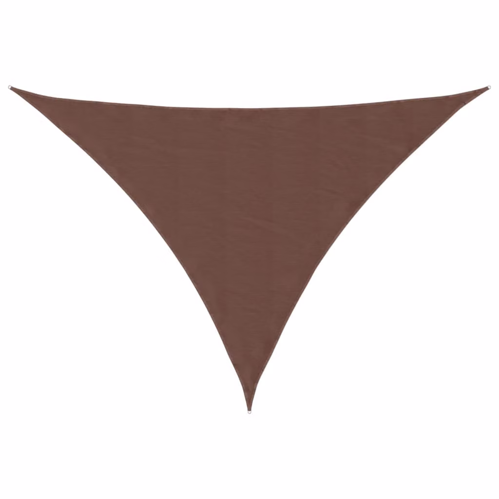 Parasole a Vela Oxford Triangolare 3x3x4,24 m Marrone