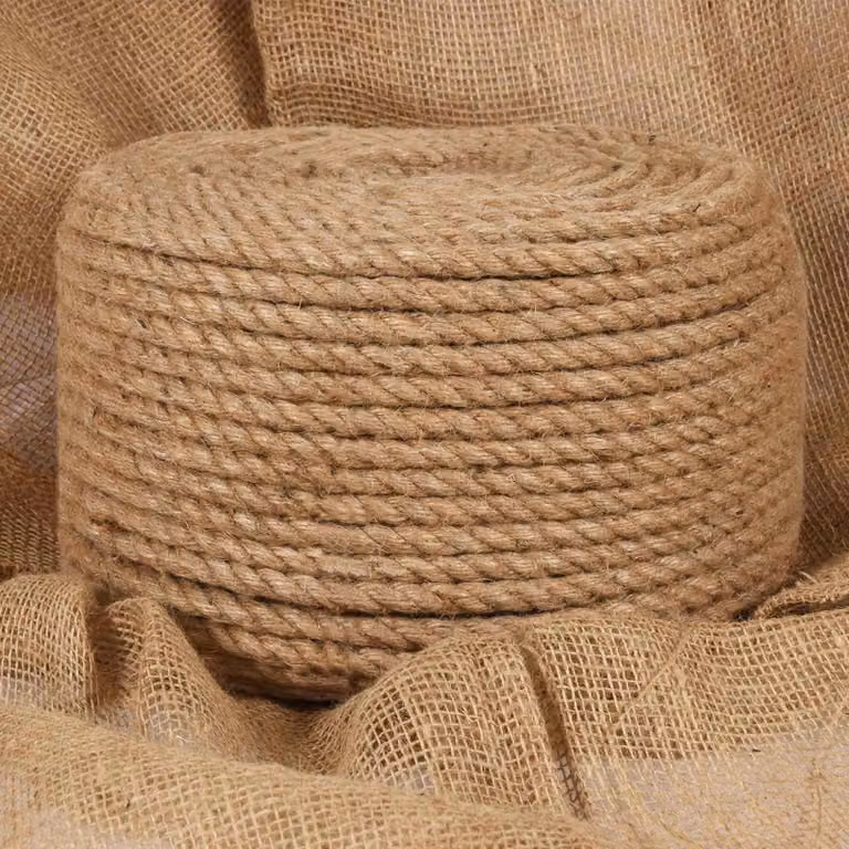 Set di 10 pezzi di spago in juta naturale vidaXL, diametro 20 mm, lunghezza 100 m per uso decorativo e da giardino