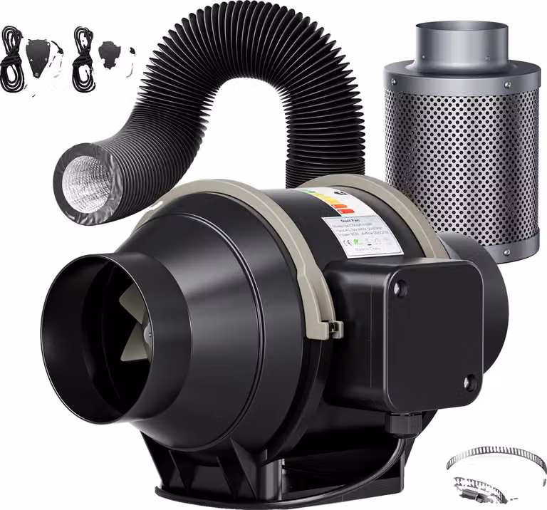 Ventilatore, flusso d'aria 360 m³/h, regolazione della velocità regolabile, 100 mm