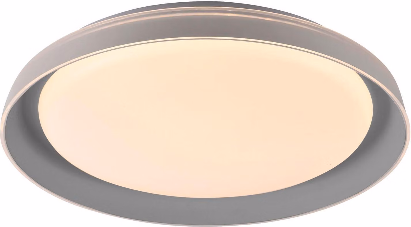 Plafoniera LED - Ø 43 cm - grigio - bianco - plastica - dimmerabile