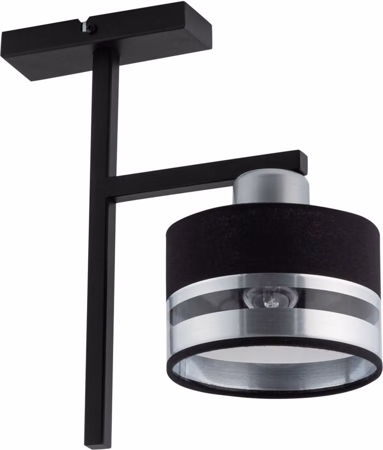 Lampada da soffitto decorativa di design, moderna, nera e argento, Pro 1xE27 15W Sigma Lighting
