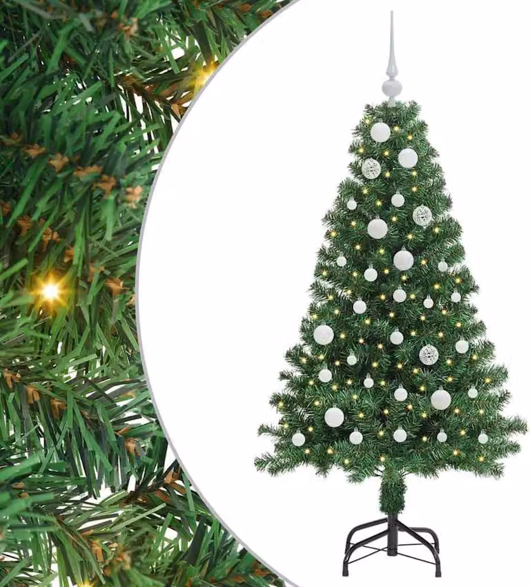 Albero di Natale artificiale con 150 LED Verde 150 cm