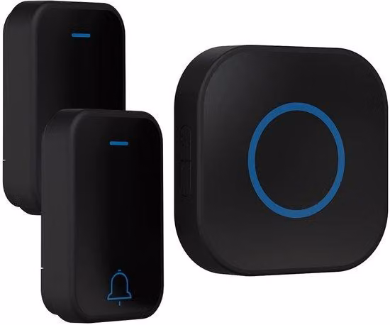 Sistema di allarme wireless per abitazioni e negozi - Rilevatore di movimento con sensore - 2 trasmettitori + 1 ricevitore