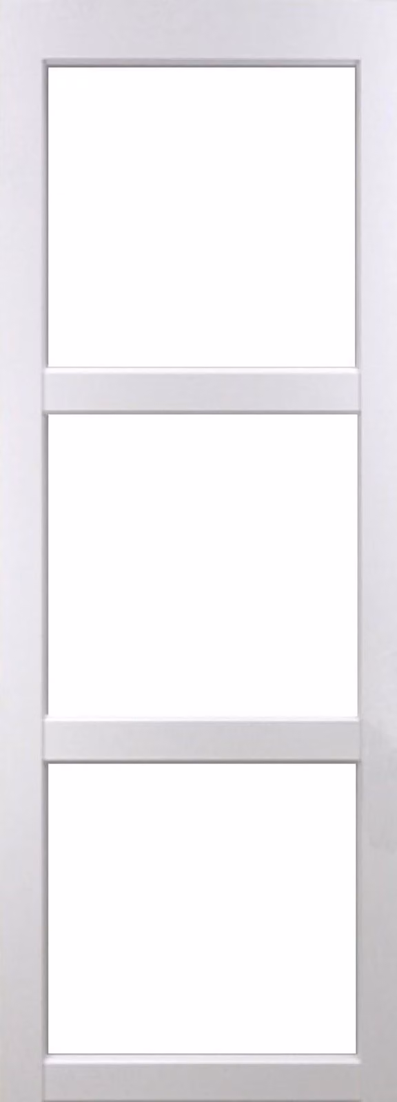 Porta scorrevole Kenya bianca con vetro trasparente H204 x L73 cm GD MENUISERIES