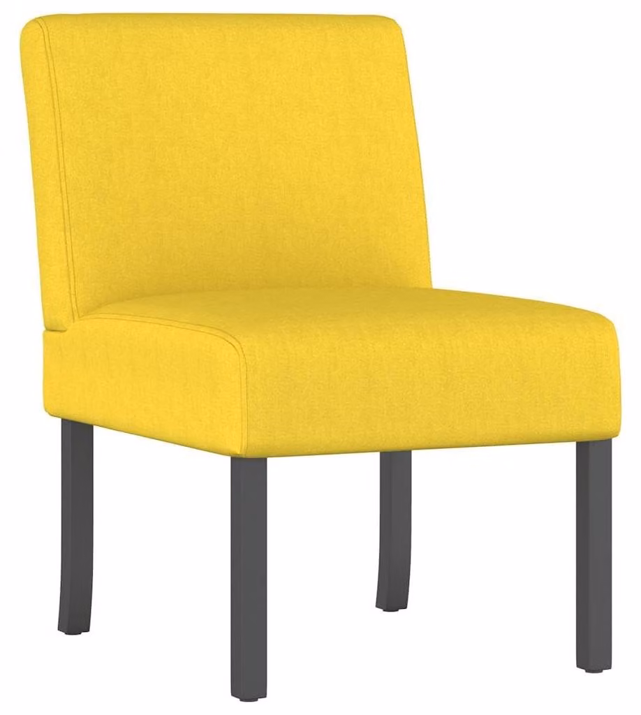 Poltrona imbottita, colore giallo chiaro