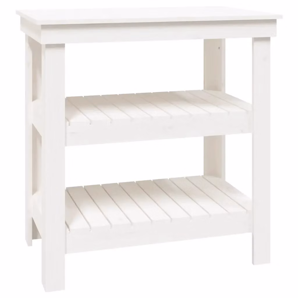 Banco da lavoro vidaXL in legno di pino bianco L/P/H: 78,4 x 50 x 80 cm – 2