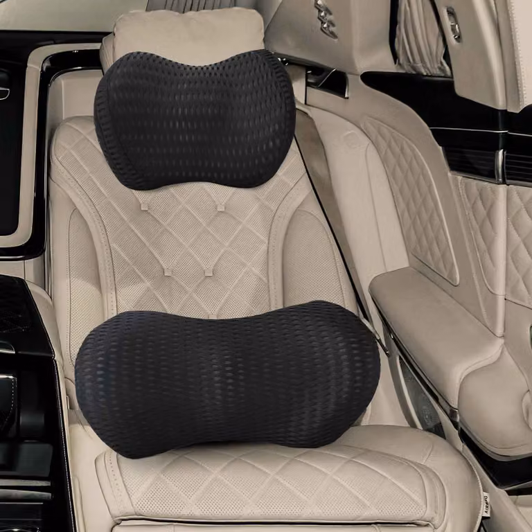 Cuscino cervicale e lombare vidaXL in memory foam traspirante nero con rivestimento lavabile