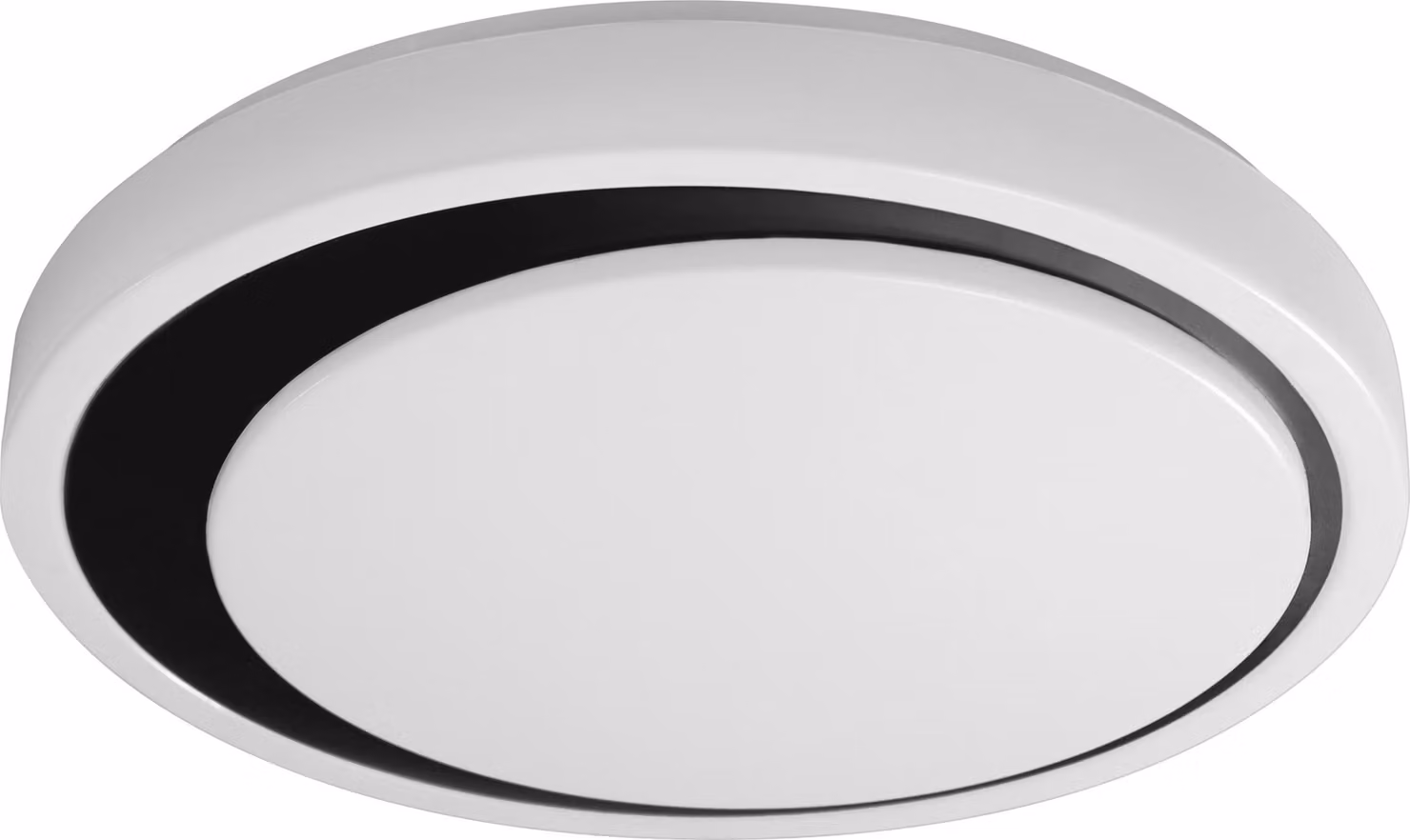 LEDVANCE Lampada LED intelligente da parete e soffitto per interni con tecnologia WiFi, colore della luce modificabile (3000K-6500K), nero, 480 mm, compatibile con Google e Alexa Voice Control, SMART+ WIFI ORBIS MOON