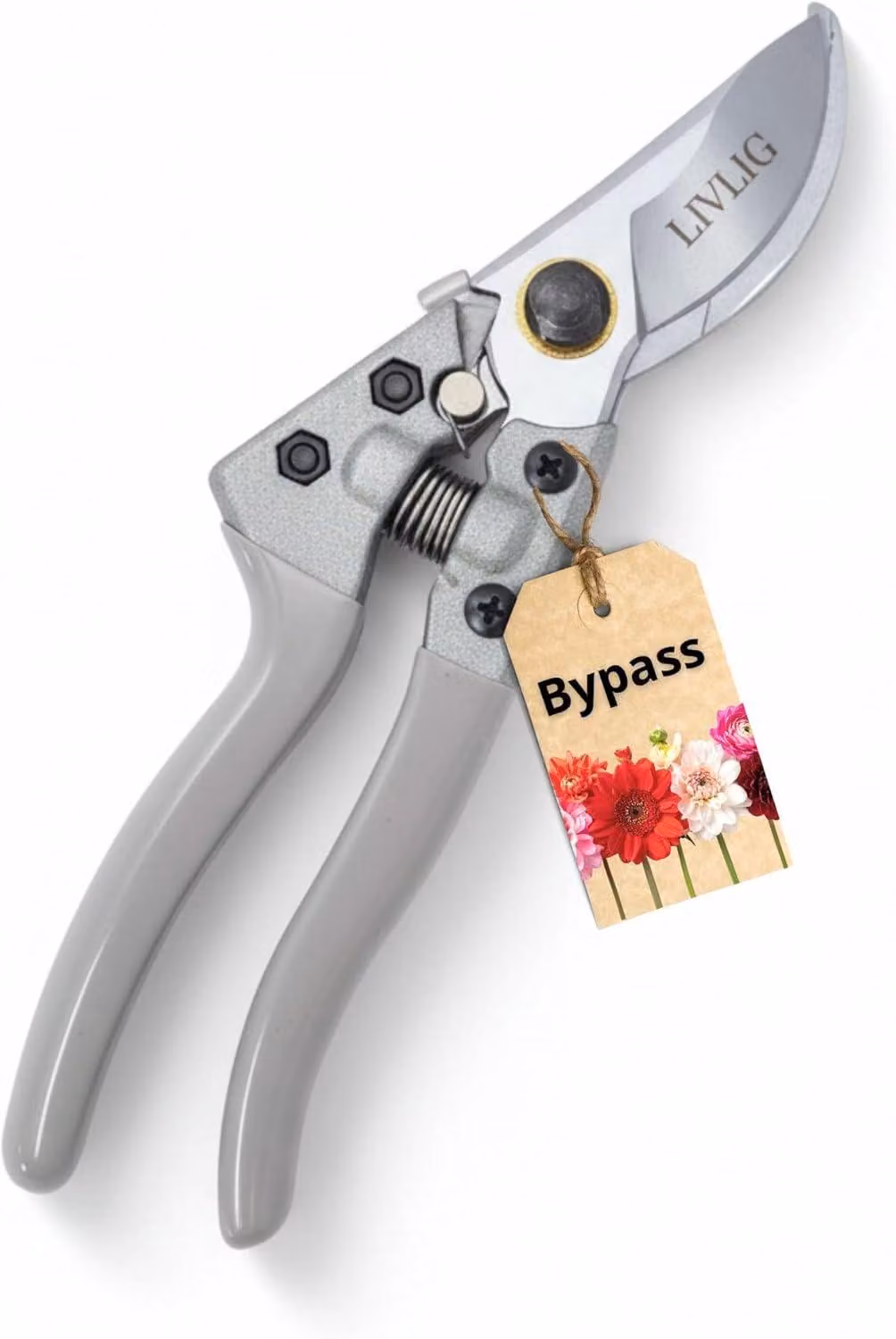 Forbice da bypass da 25 mm, in acciaio SK5, con impugnatura antiscivolo, ideale per lavori di giardinaggio