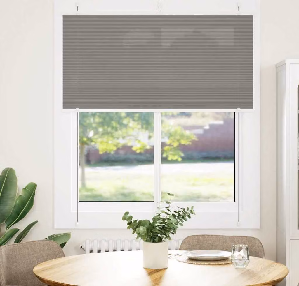 Tenda Plissettata Antracite 115x150cm Larghezza Tessuto 114,4cm