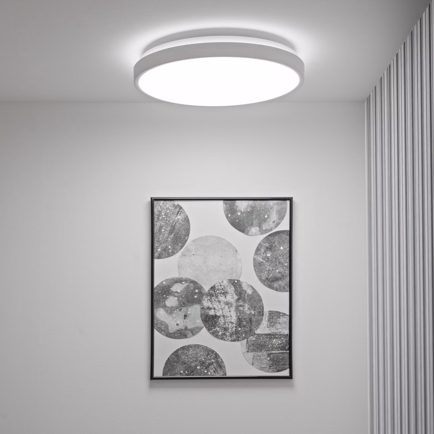 LUMILED LED lampada da soffitto 36W 3820 Lm plafoniera 4000K bianco neutro 41cm bianco rotondo moderno anello bianco per soggiorno camera dei bambini, camera da letto