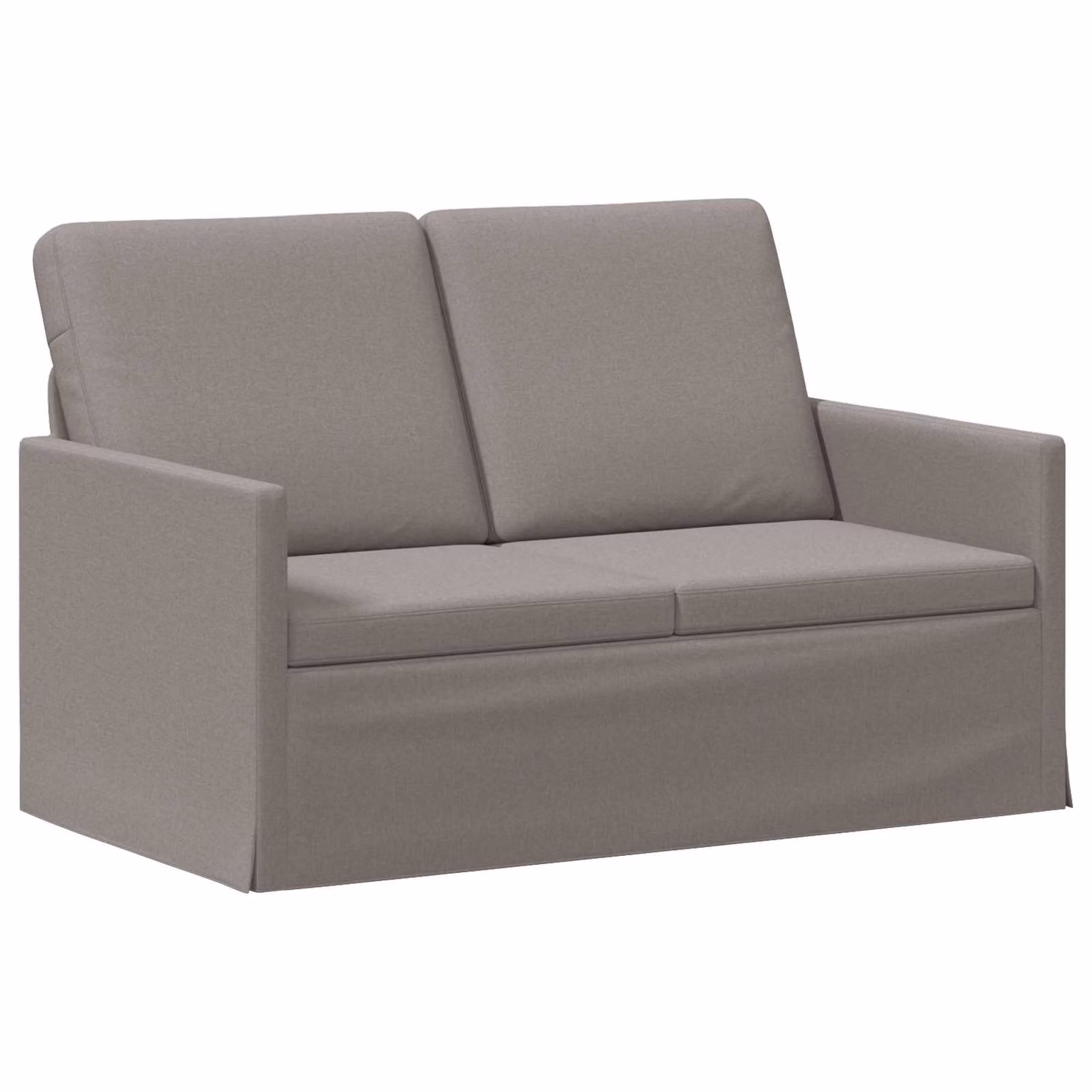 Divano a 2 posti moderno vidaXL in tessuto beige o grigio con struttura in metallo L 130 x P 81 x H 82 cm