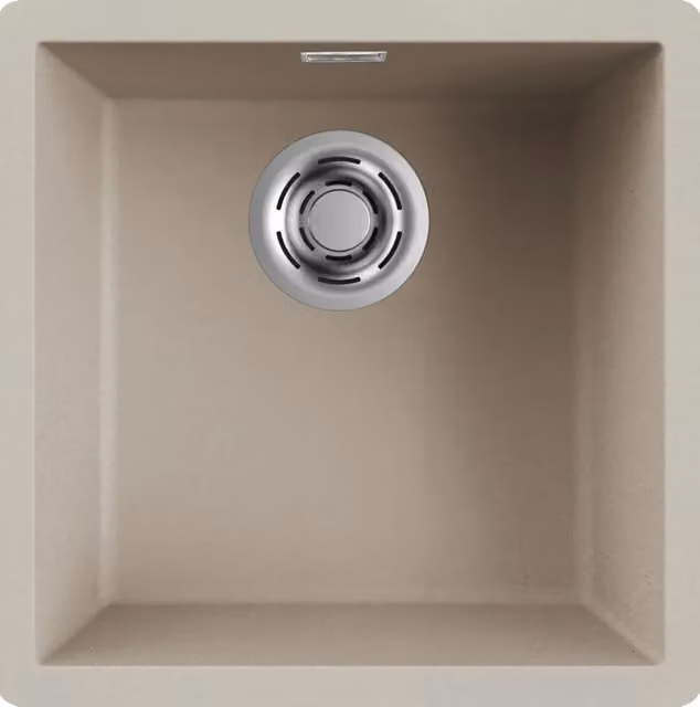 Lavello ZEN 102 45,6X45,6 1 vasca CHAMPAGNE 95